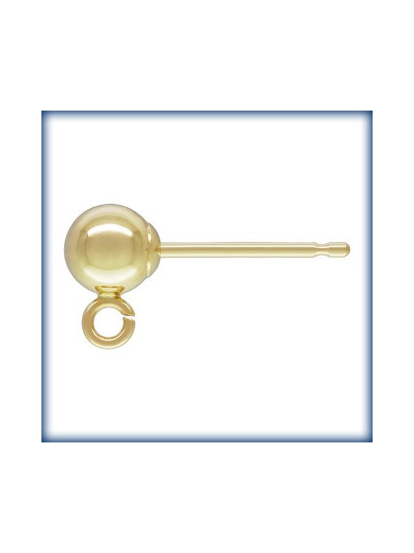 Aro bolita con argolla par, GF