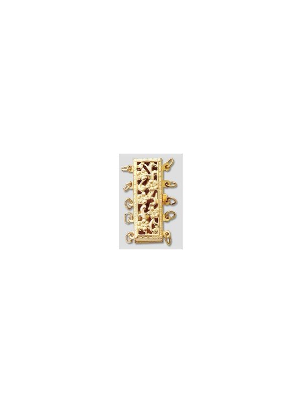 Broche calado rectangular