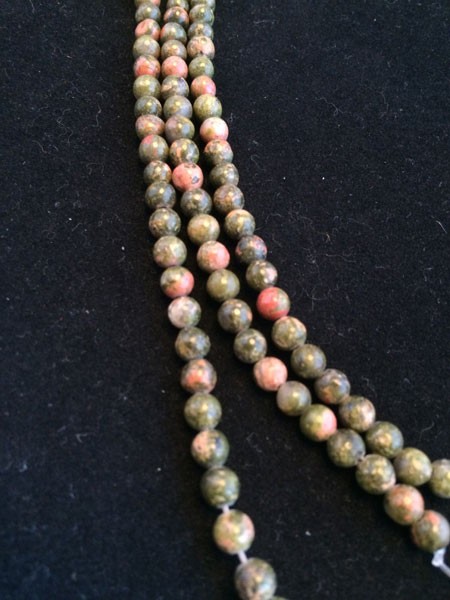 Piedra unicate con forma de bolita lisa, 4mm