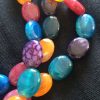 Piedra agata con forma ovalada lisa mix colores