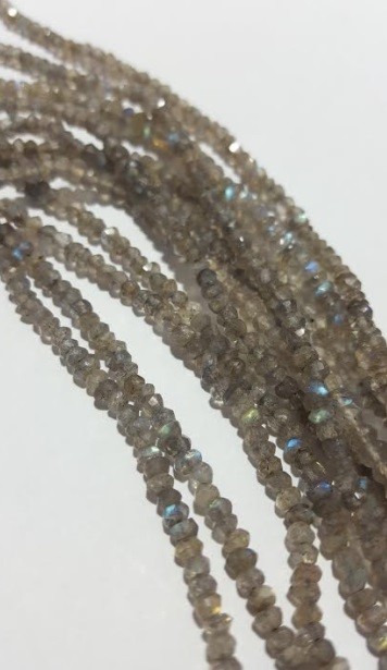 Labradorita Rueda facetada 2x3mm