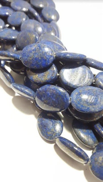 Lapislázuli Ovalada lisa plana 20x15x6mm