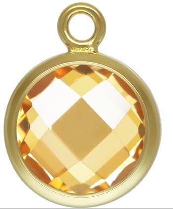 Chiche Zircón Champagne 6mm