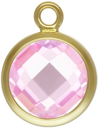 Chiche Zircón Rosado 6mm