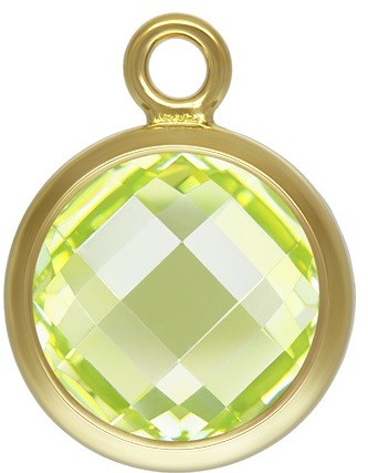 Chiche Zircón verde limón 6mm