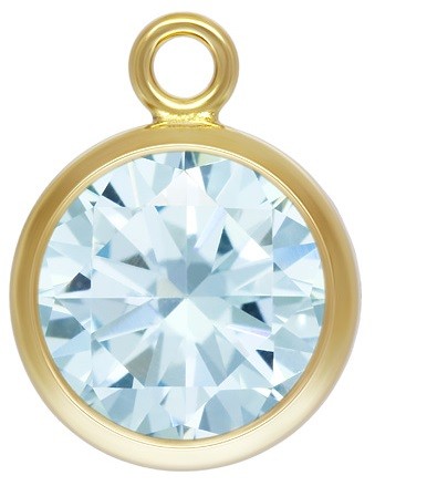 Chiche Zircón color Agua marina 6mm