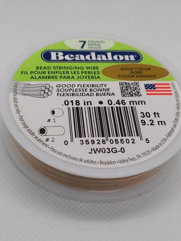 ALAMBRE ACERADO DORADO BEADALON 0.46m