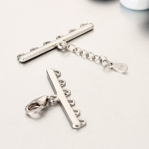 BROCHE BARRA 6 VUELTAS CON CADENA Y MOSQUETÓN