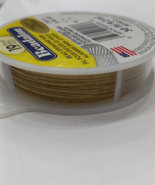 ALAMBRE ACERADO DORADO BEADALON 0.46 mm